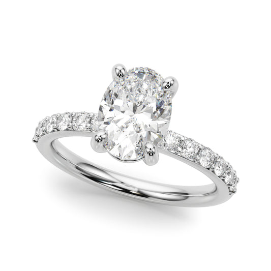 Gwen Oval 1 1/3 CTW Lab Grown Diamond Engagement Ring