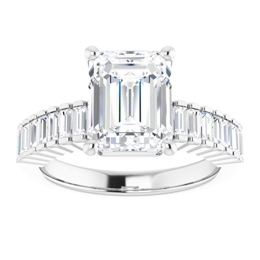 Bianca 3CTW Emerald Cut LG Diamond Engagement Ring