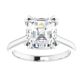 Elizabeth 1 CTW Asscher Double Claw Lab Grown Diamond Engagement Ring