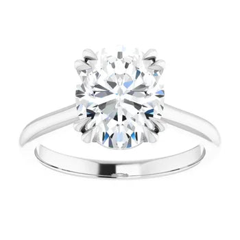 Elizabeth 3 CTW Oval Double Claw Lab Grown Diamond Engagement Ring